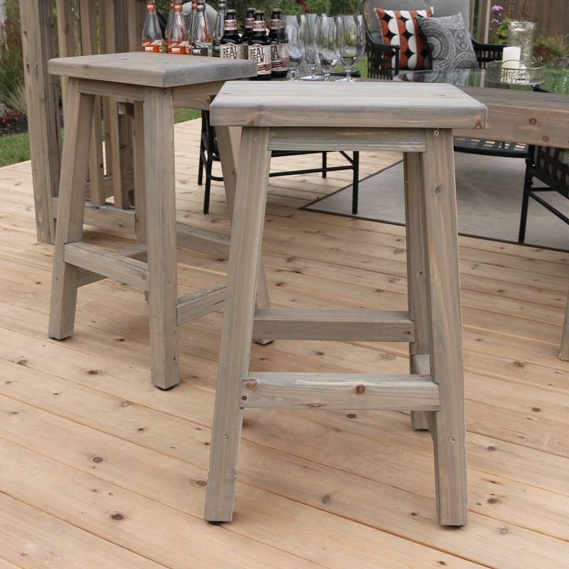 Madison 2pk Outdoor Barstools - Gray - Yardistry