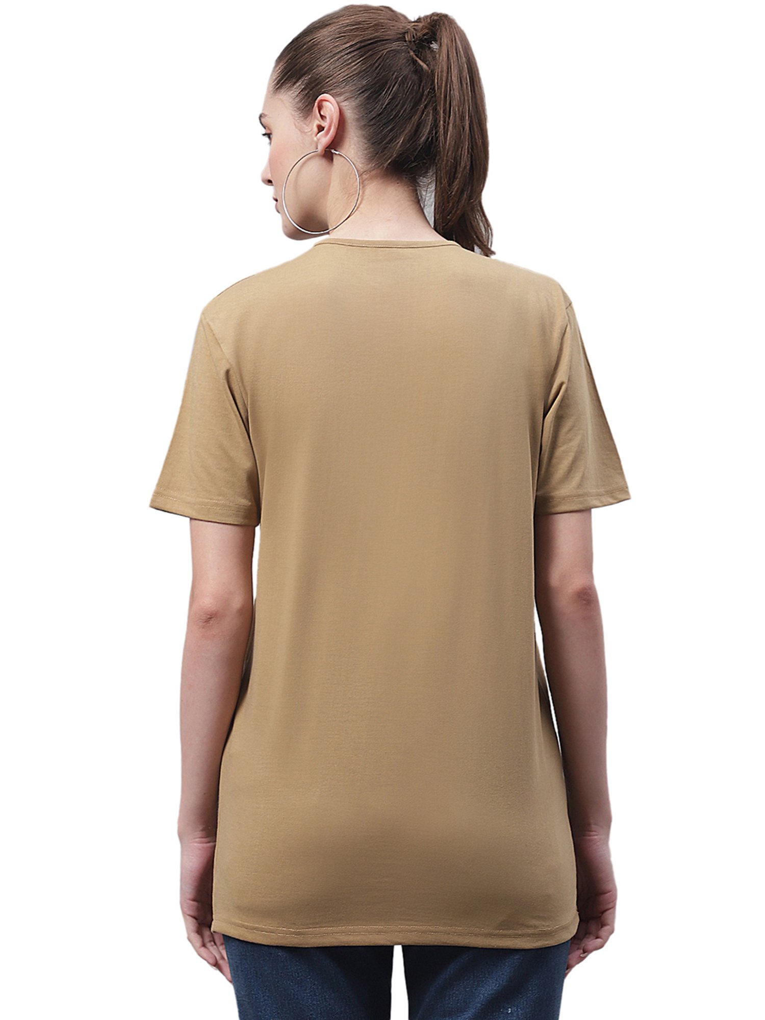 Vimal Jonney Beige & Light Grey Cotton Printed T-Shirt (Pack Of 2)