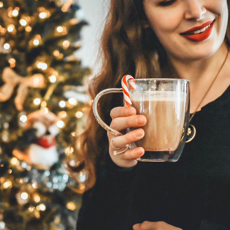 GROSCHE Cyprus Double Walled Glass mug for Coffee or tea, glass insulated cup, 16 fl oz. Capacity