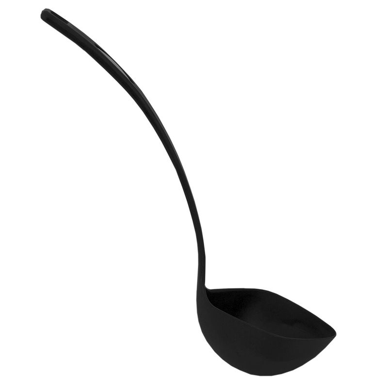 Home Basics Nylon Non-Stick Ladle, Black