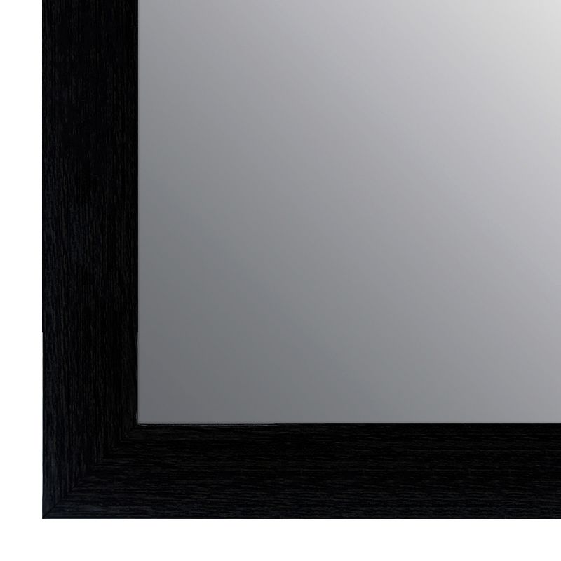 16"x57" Framed Floor Free Standing Mirror with Easel Black - Gallery Solutions