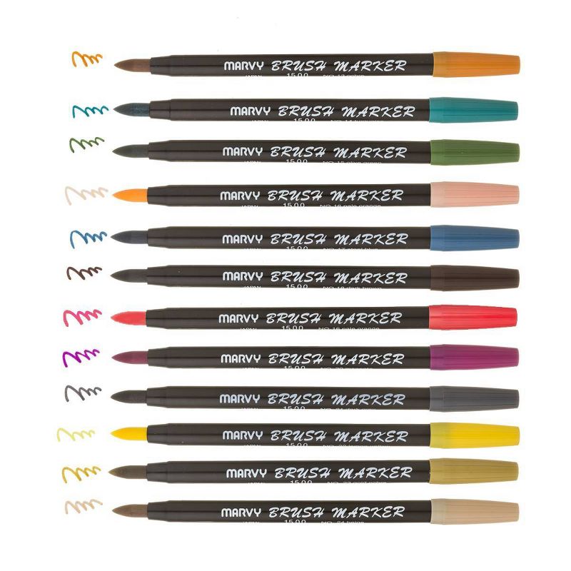 Brush Markers Multicolor 24ct - Marvy Uchida
