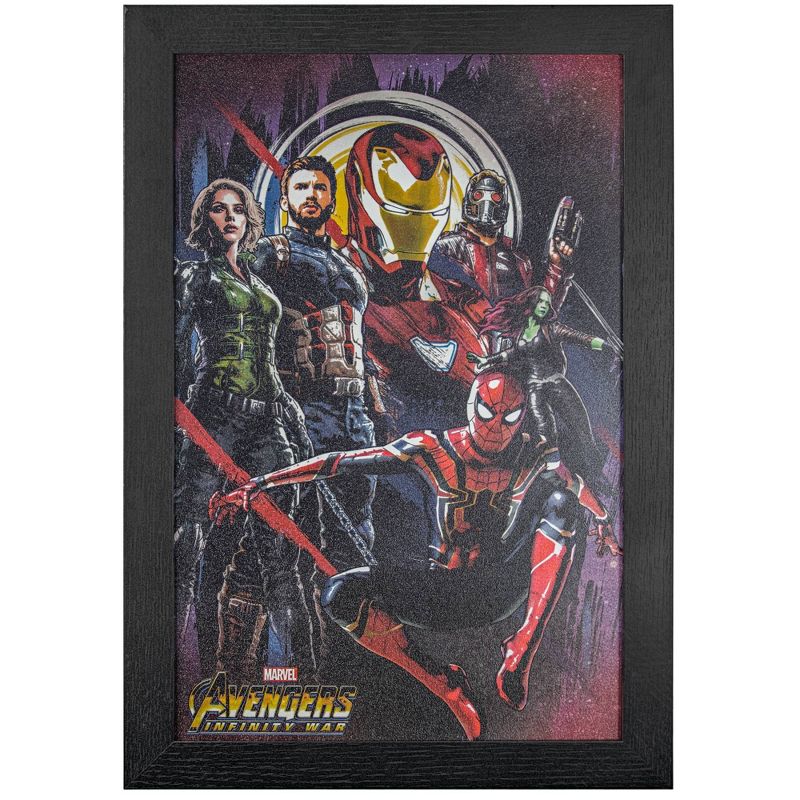 Licensed Marvel Comics Avengers: infinity War Wall Art Black - Crystal Art Gallery