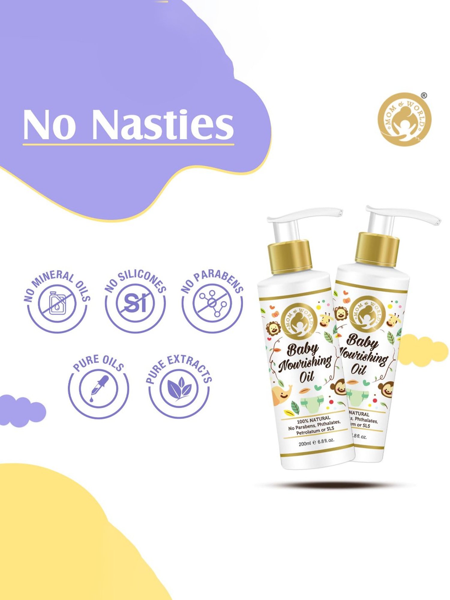 Mom & World Baby Nourishing Oil - 200 ml