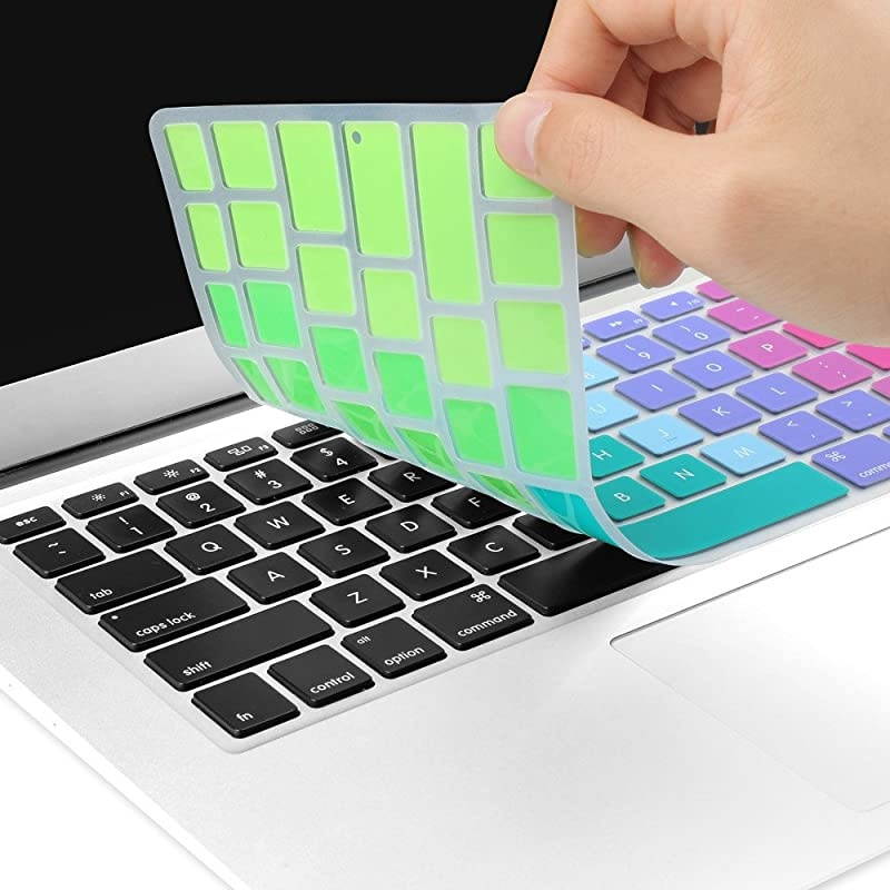 New Ombre Color Keyboard Cover Protector Silicone Skin for MacBook Air 13 MacBook Pro 13 15 17 with or wOut Retina Display Rainbow