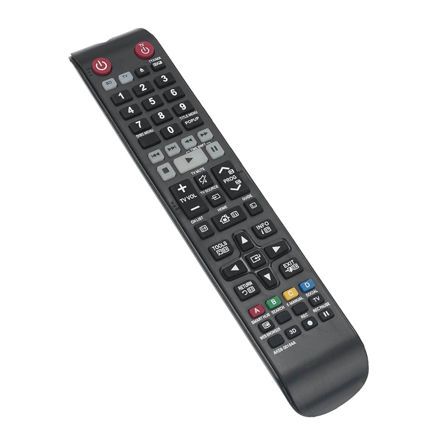 AK59-00164A Blu-Ray Remote Replacement for Samsung BD-F8500 BD-F8500M BD-F8509S BD-F8500N BD-F8500A BD-F6900 BD-F6909S BD-F8900 BD-F8909S BD-F8900M BD-F8900N BD-F8900A BD-D8500M/XU