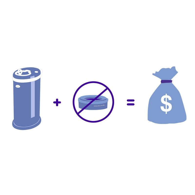 Ubbi Steel Diaper Pail - White