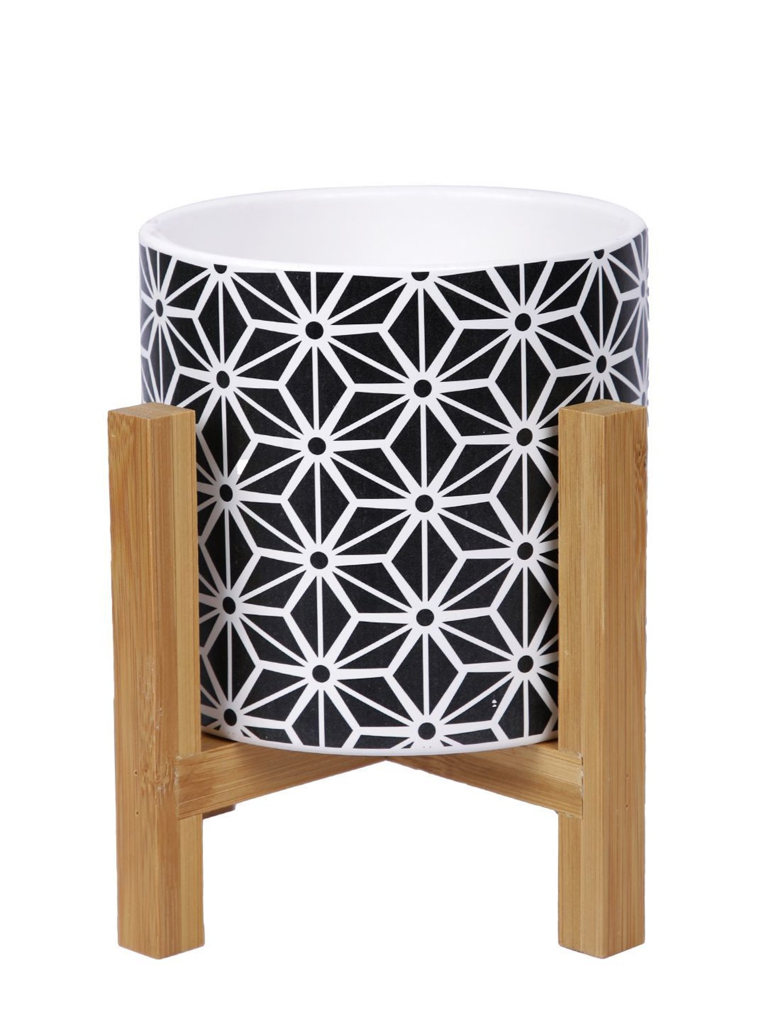 Tayhaa Black & White Ceramic Planter