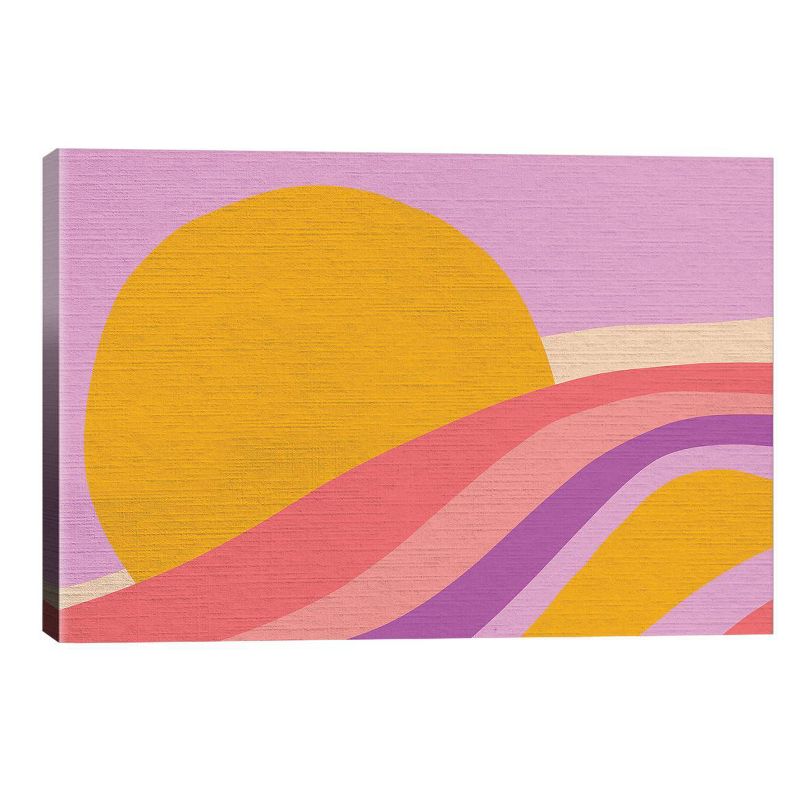 Retro Rainbow Wave III by Dominique Vari Unframed Wall Canvas - iCanvas