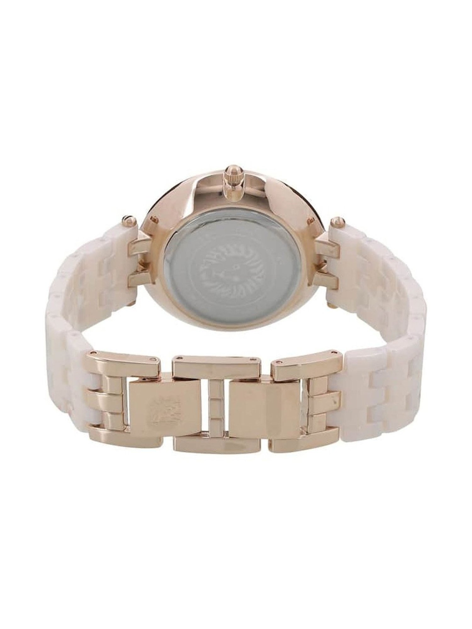 Anne Klein NEAK2130RGLP Ceramics Analog Watch for Women