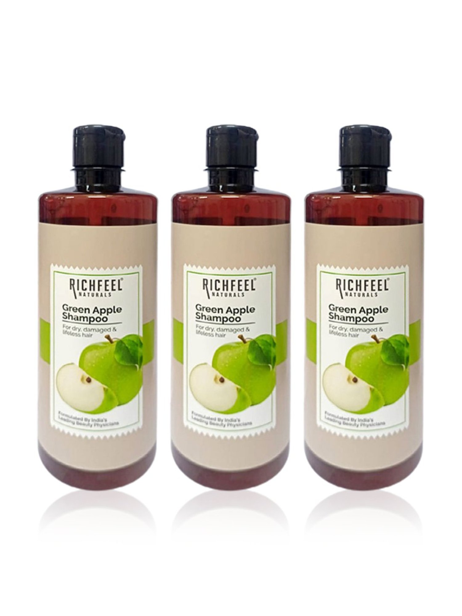 Richfeel Green Apple Shampoo - Pack of 3