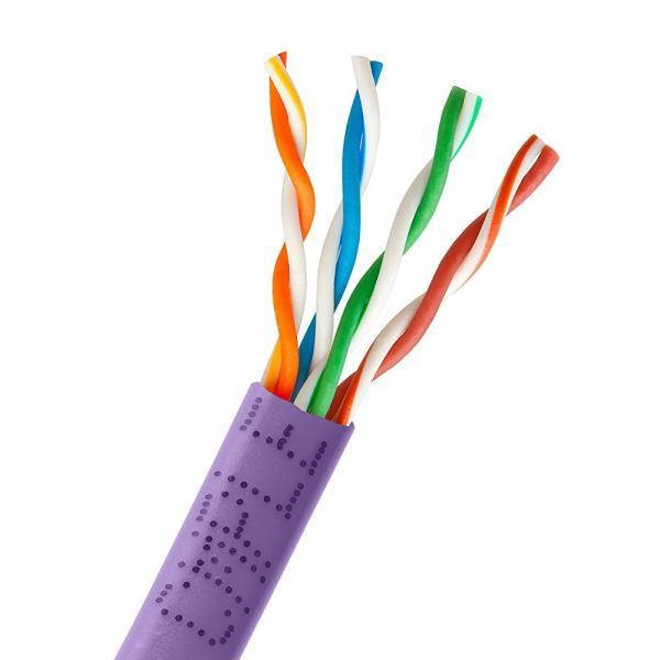 Cmple - Cat-5E Bulk Cable 350MHz UTP 24AWG Bare Copper CMR Rated 1000FT Purple
