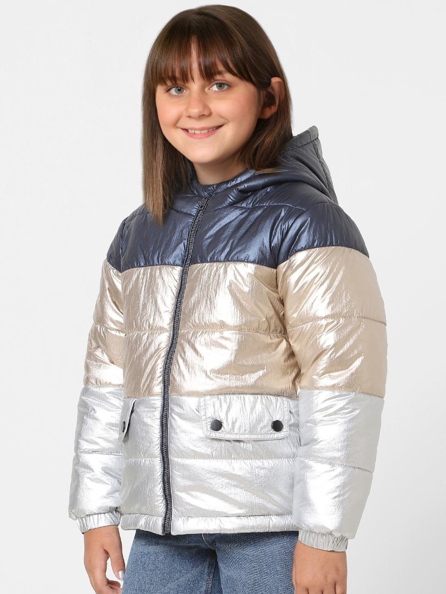 KIDS ONLY Multicolor Color Block Full Sleeves Jacket