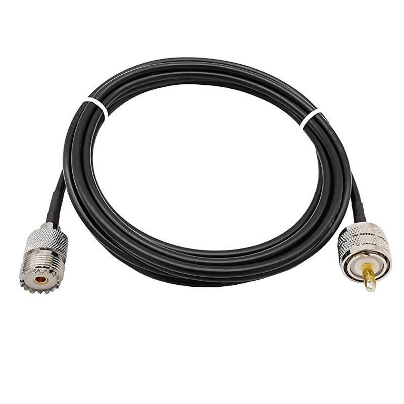UHF Extension Cable PL-259 Male to SO-239 Female Connectors with RG58 Coax Cable 1 Meter 3.3 Feet for CB/Ham Antenna, Marine VHF Radio Antenna, Amateur Radio