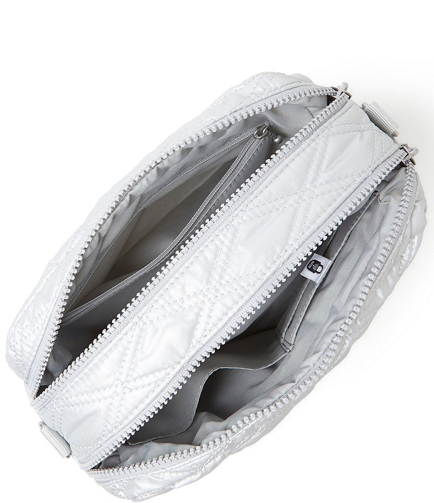 Baggallini Quilted Multi-Compartment Double Zip Crossbody Bag