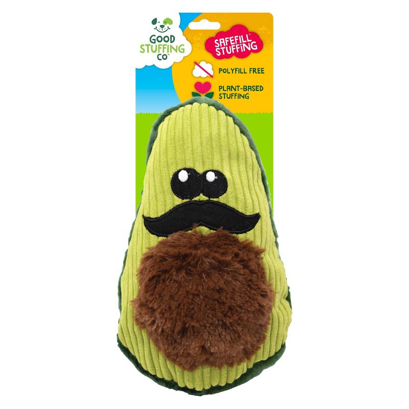 Good Stuffing Avocado Dog Toy - Green