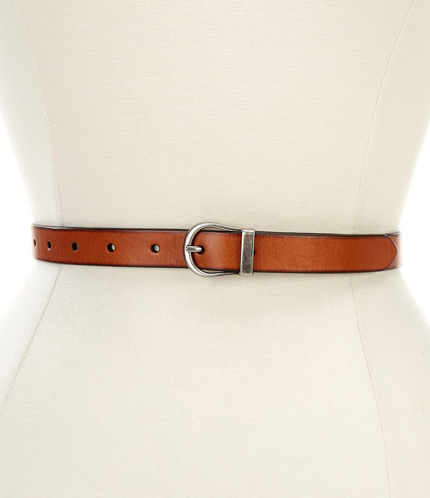 Frye .8#double; Flat Strap Leather Belt