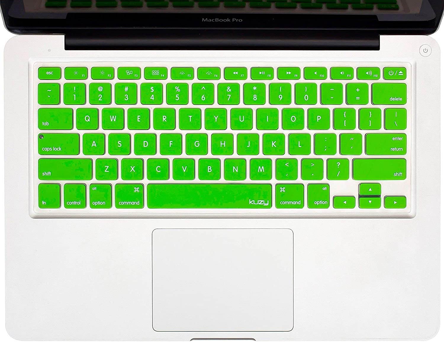 Kuzy - GREEN Keyboard Silicone Cover Skin for MacBook Pro 13" 15" 17" Aluminum Unibody (with or w/out Retina Display) iMac and MacBook Air 13" - Green