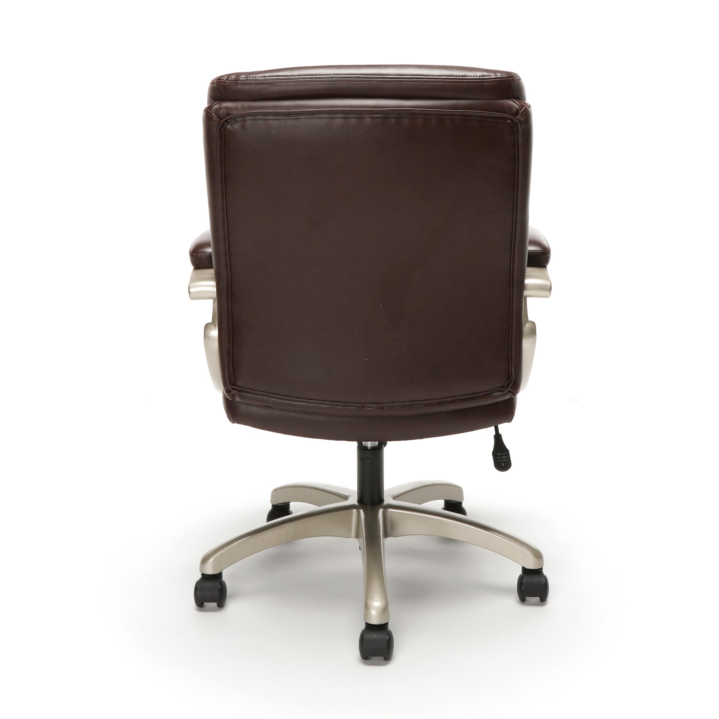 OFM ESS-6020-BRN Leather Executive Office Chair With Arms