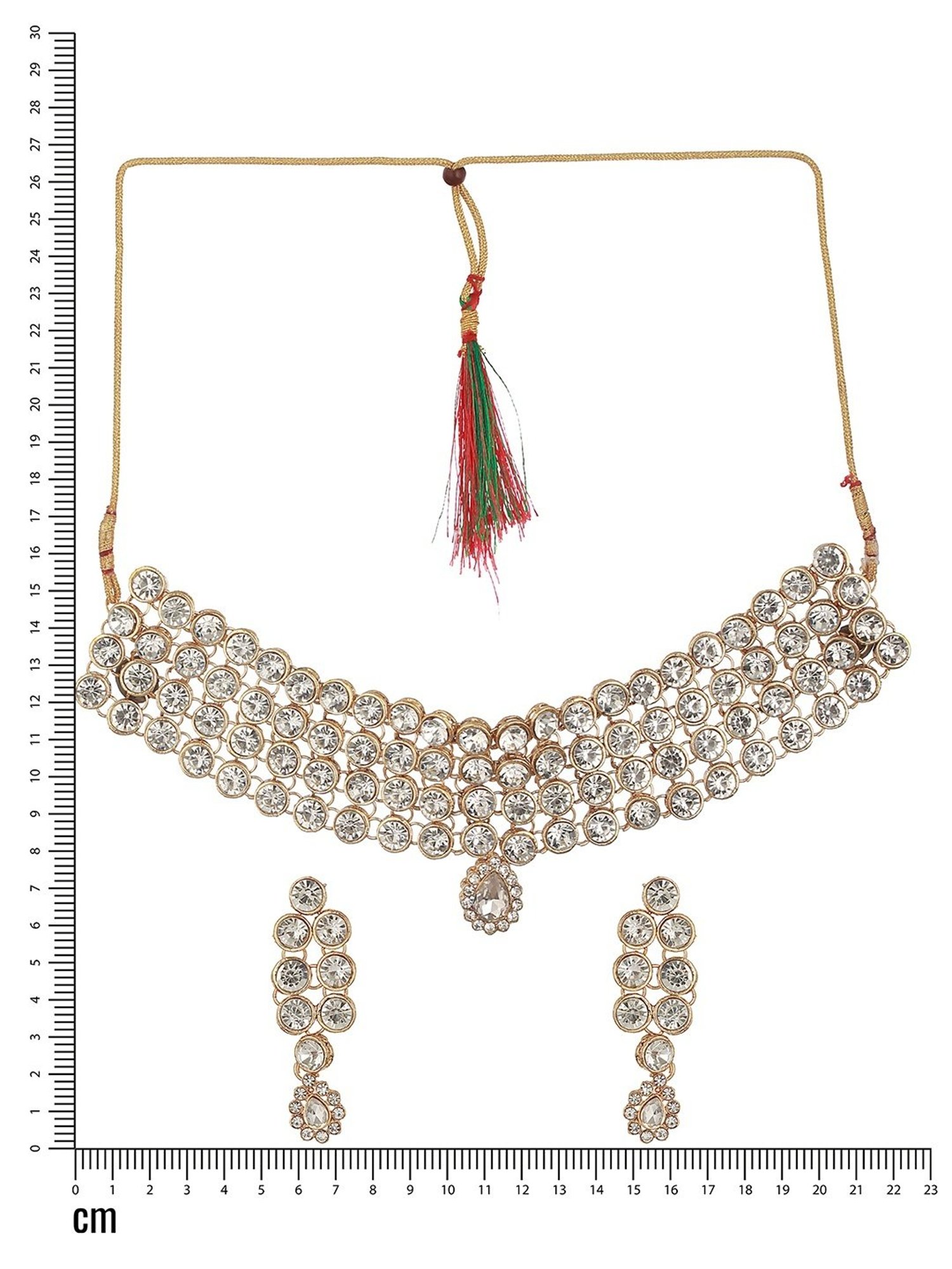 Aatmana Golden Necklace & Earring Set for Women