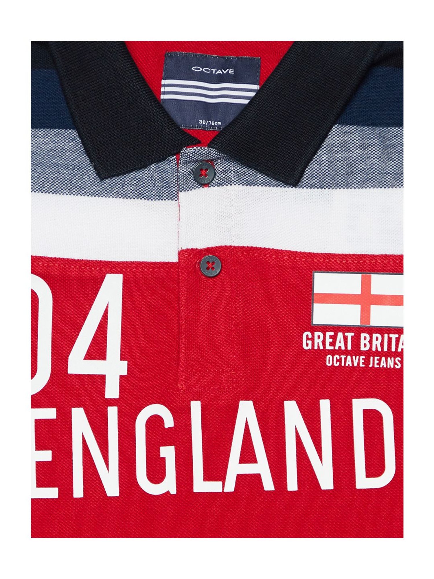 Octave Kids Brick Cotton Printed Polo T-Shirt