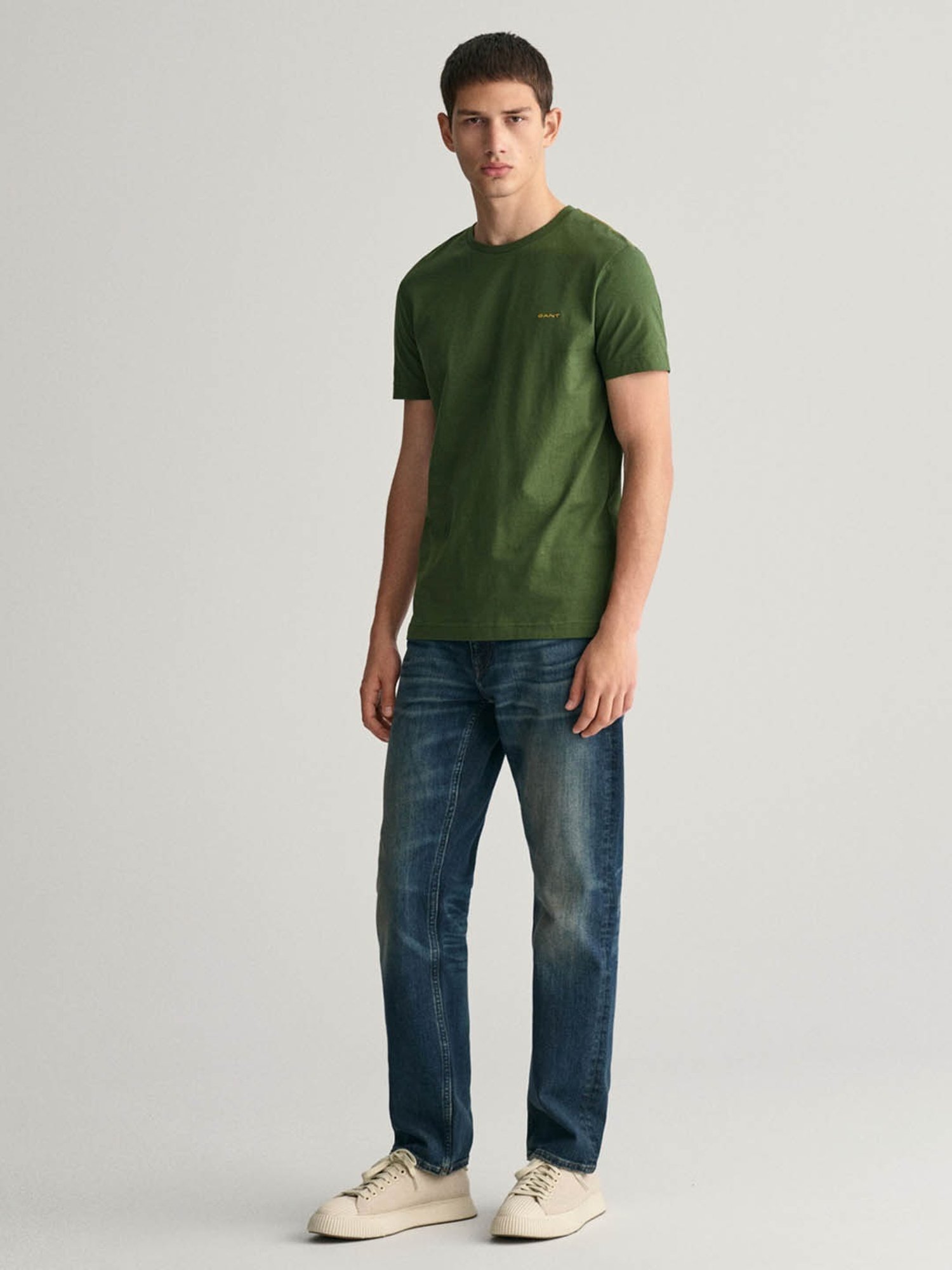 GANT Solid Round Neck Slim Fit T-Shirt