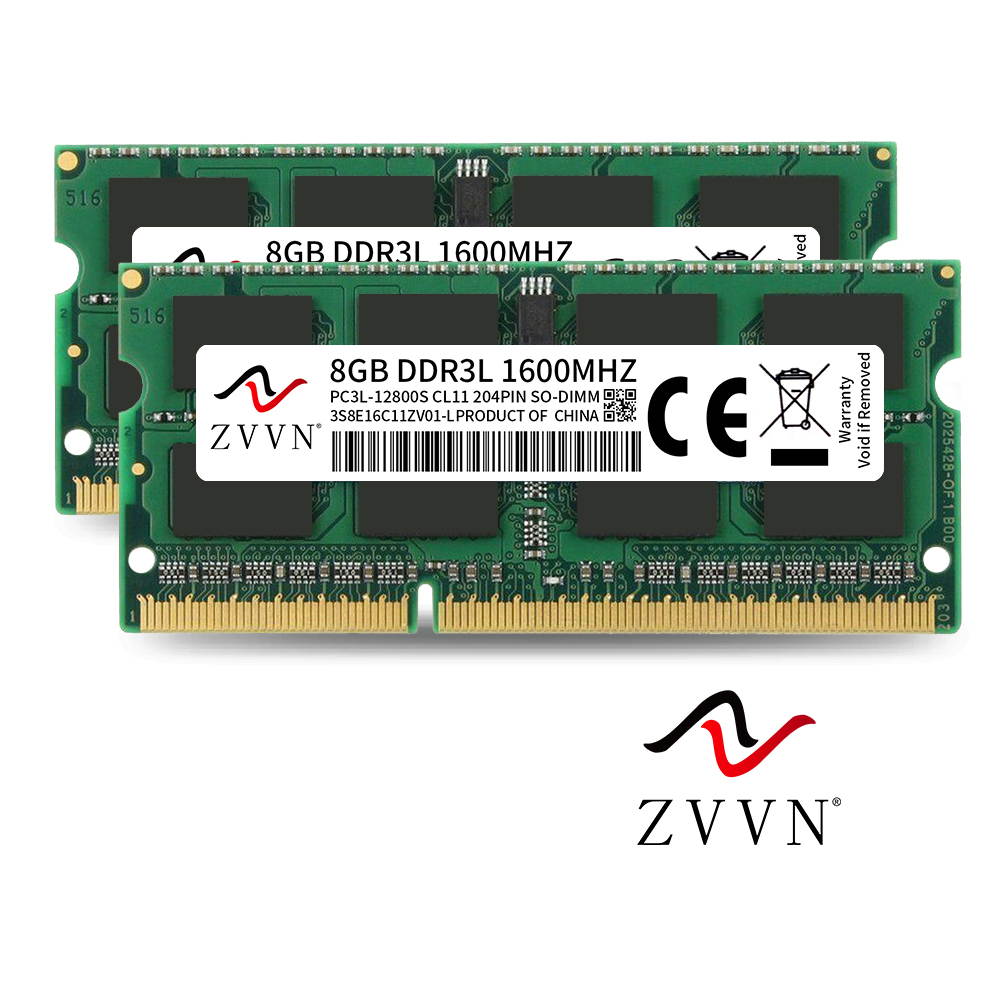 ZVVN 16GB Kit (2x 8GB) DDR3L 1600 (PC3L 12800) 204-Pin 1.35V SO-DIMM RAM Laptop Notebook Memory Model 3S8E16C11ZV02-L