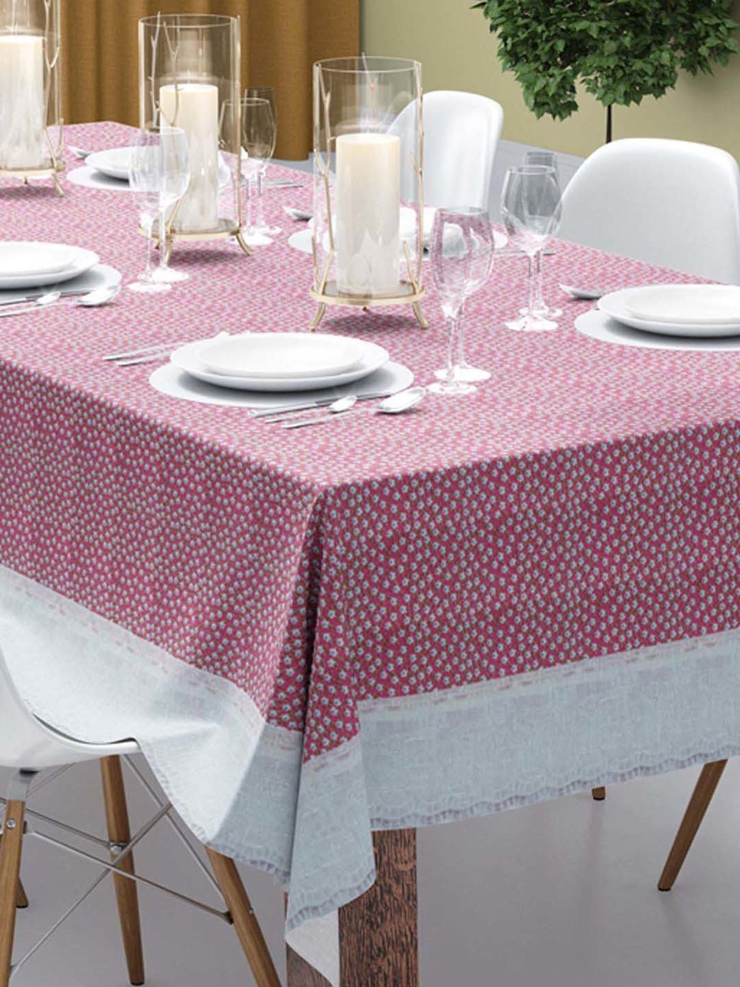 Bianca Classic Clear Pink Pvc 8-10 Seater Table Cloth