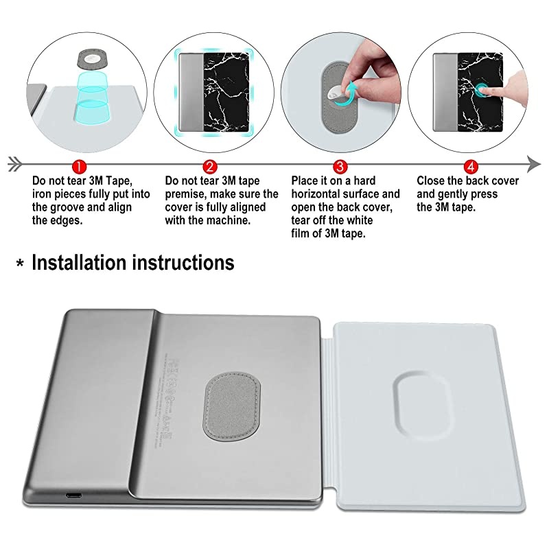 Colorful Case for All-New Kindle Oasis (10th Gen, 2019 Release & 9th Gen, 2017), Premium PU Leather Cover with Auto Wake/Sleep, Strong Adsorption for 7&rsquo;&rsquo;Kindle Oasis, Black-The Marble Pattern