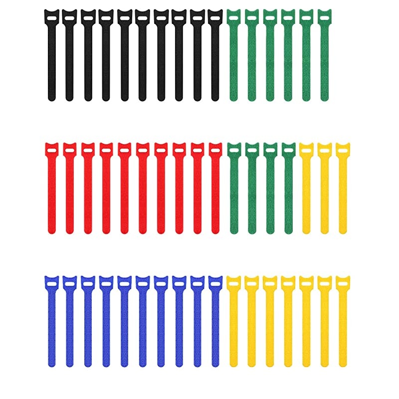 50pcs Reusable Fastening Adjustable Cable Ties Wire Management 6 Inch Multicolour