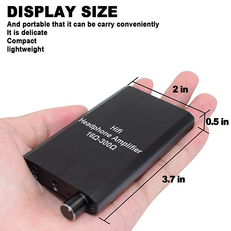 Headphone Amplifier,  Portable Headphone Amp 3.5mm Stereo Audio Out, Powered Dual-Output with Lithium Battery and 2-Level Boost, Headphone Amplifier for iPhone, iPod, iPad,MP3,MP4 and Computers