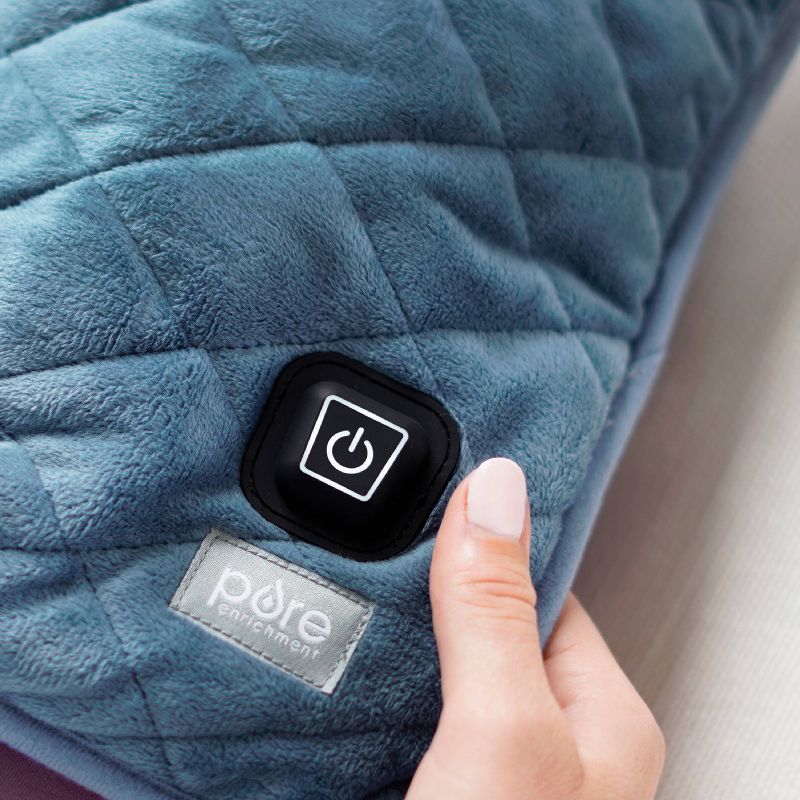 Pure Enrichment WeightedWarmth 2-in-1 Weighted Body Pad with Warmer - 6lbs -  32" x 21" - Blue