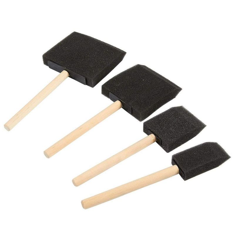 Foam Paint Brushes, Arts and Crafts Supplies (4 Sizes, 20-Pack)