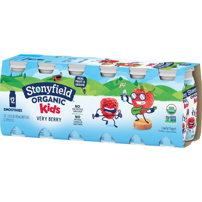 Stonyfield Organic Very Berry Kids' Yogurt Drinks - 3.1 fl oz/12ct