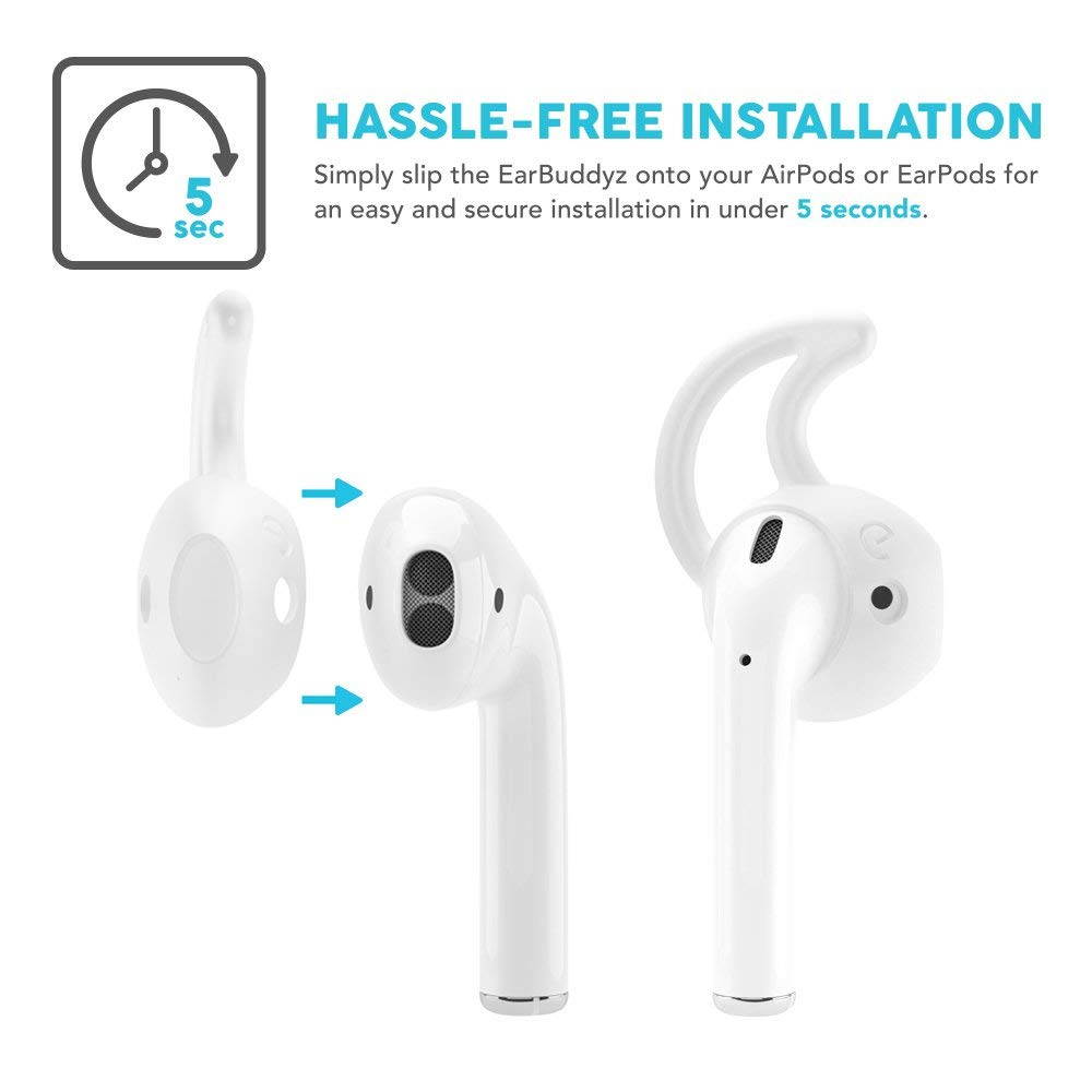 Bailink 2.0 Ear Hooks and Covers Accessories for Apple AirPods or EarPods Headphones/Earphones/ Earbuds (3 Pairs),Apple AirPods and Earpods Covers, For iPhone 6, 6S, 6 Plus, 5S, 5C, and 5 Apple Earpod