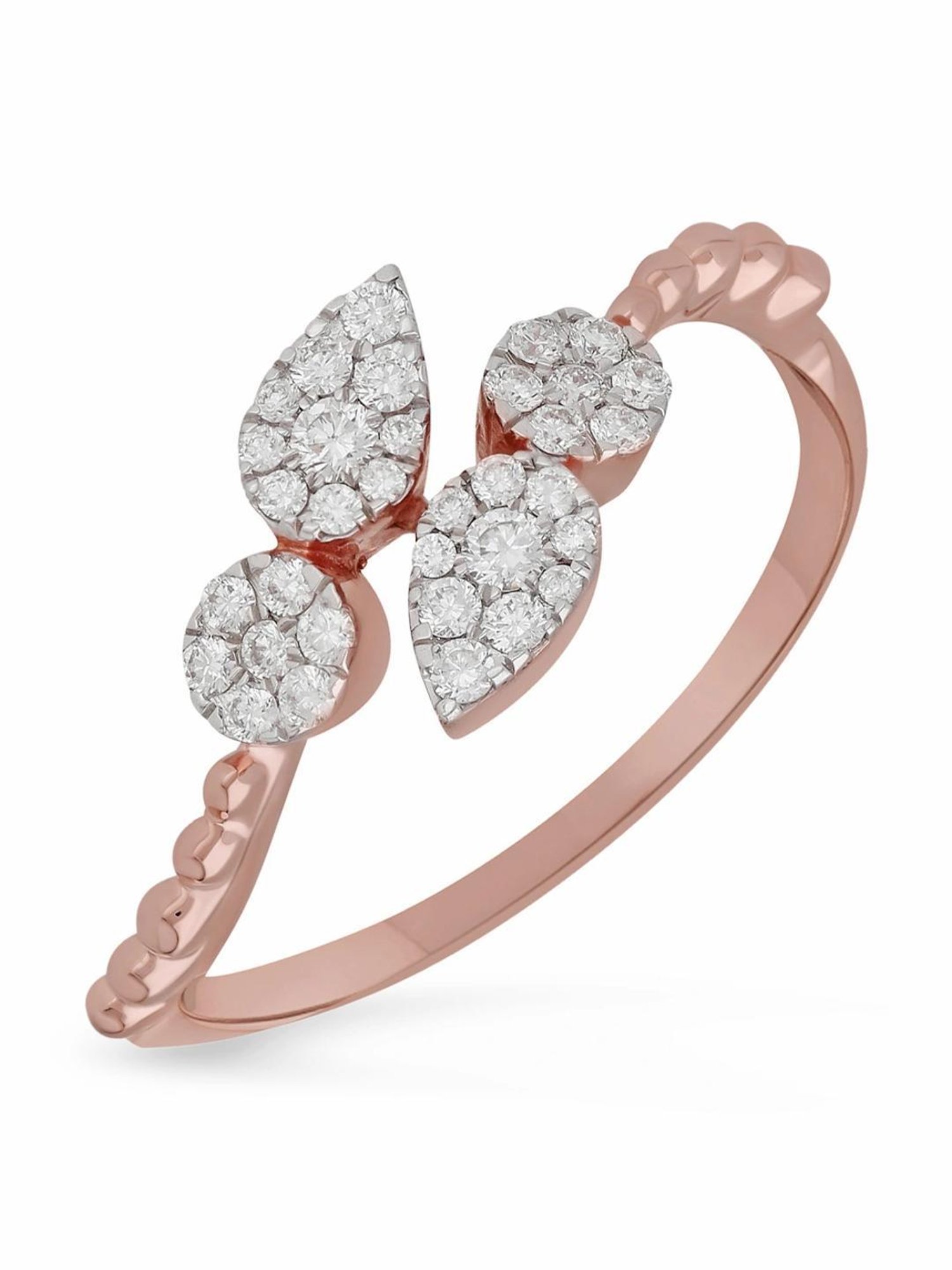 Malabar Gold and Diamonds 18k IGI Certified Diamond Rose Gold Ring for Women