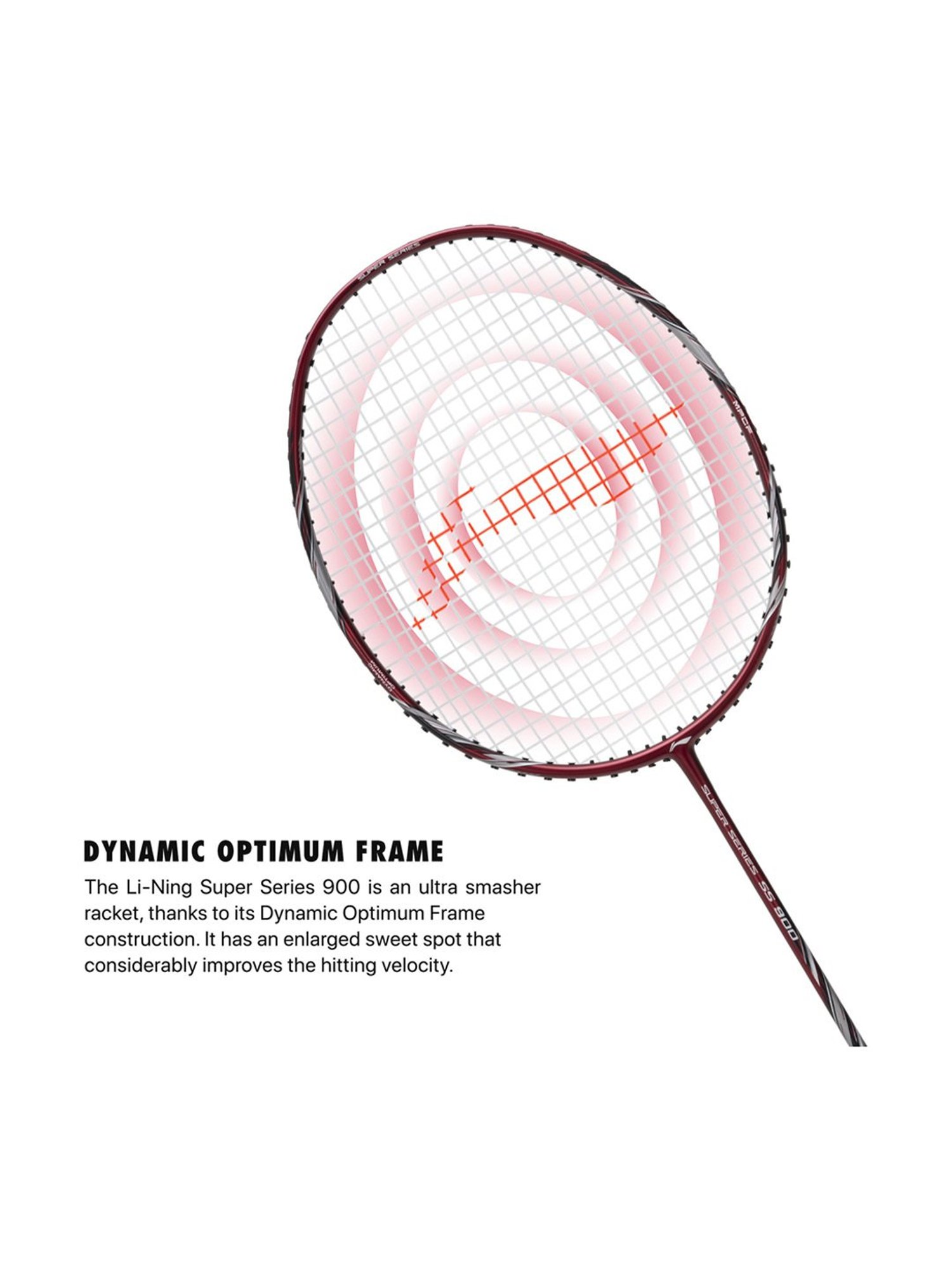 Li-Ning Super Series 900 Badminton Racket (Red) Size - Medium