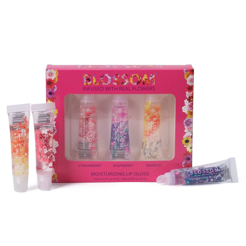 Blossom Moisturizing Lip Gloss Tube - 3pk/0.9 fl oz