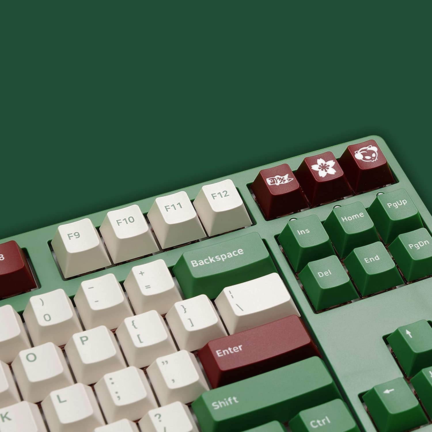 Akko 87-Key TKL Wired Mechanical Gaming Keyboard, Matcha Red Bean Themed Programmable Keyboard, PBT Doubleshot Keycaps and Anti-Ghosting (Gateron Orange Tactile Switch)