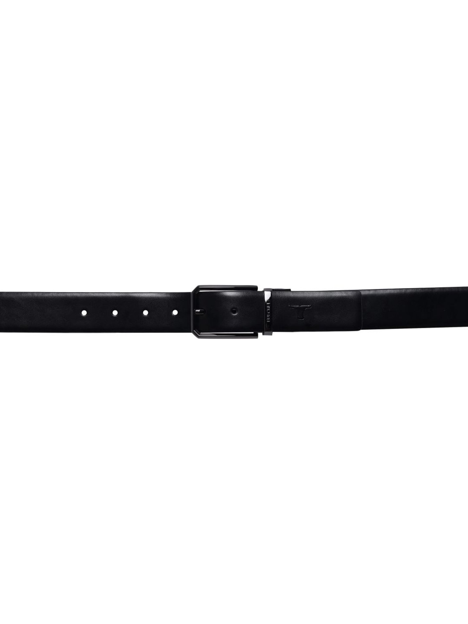 Bulchee Black & Brown Leather Solid Reversible Belt