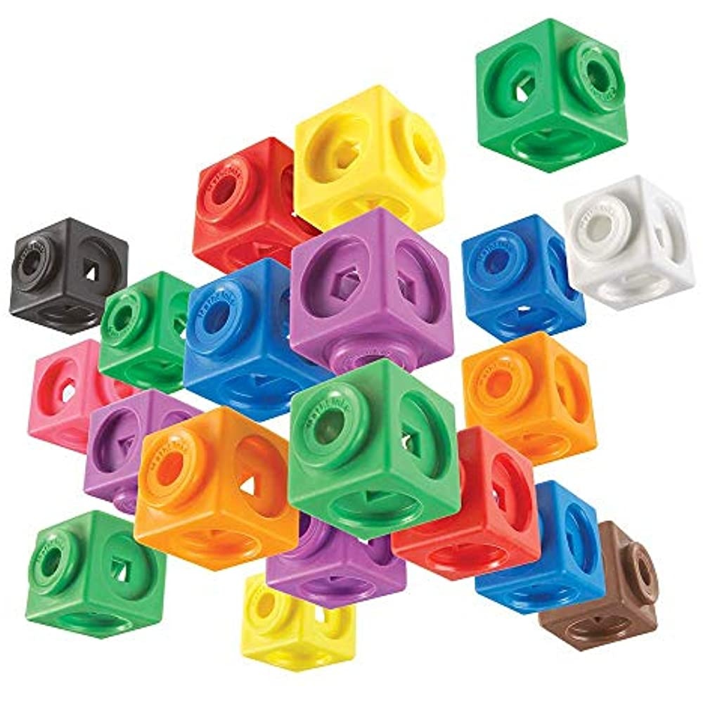 Learning Resources LER9291 MathLink Cubes Big Builders