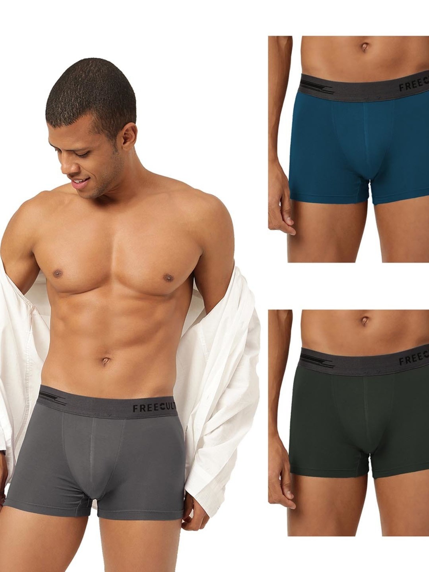 Freecultr Multi Comfort Fit Trunks - Pack of 3