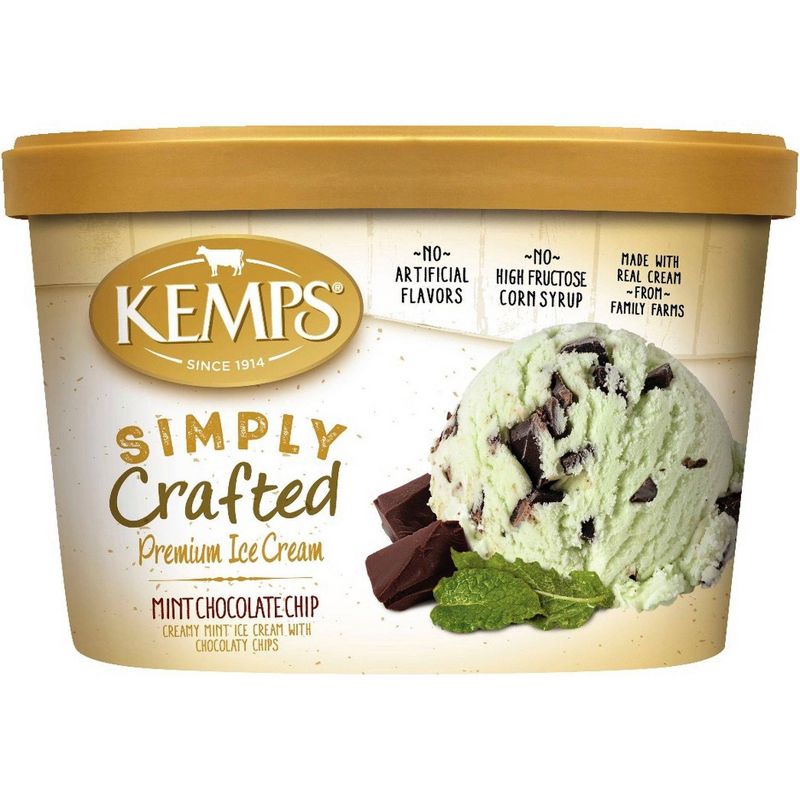 Kemps Simply Crafted Mint Chocolate Chip Ice Cream - 48oz