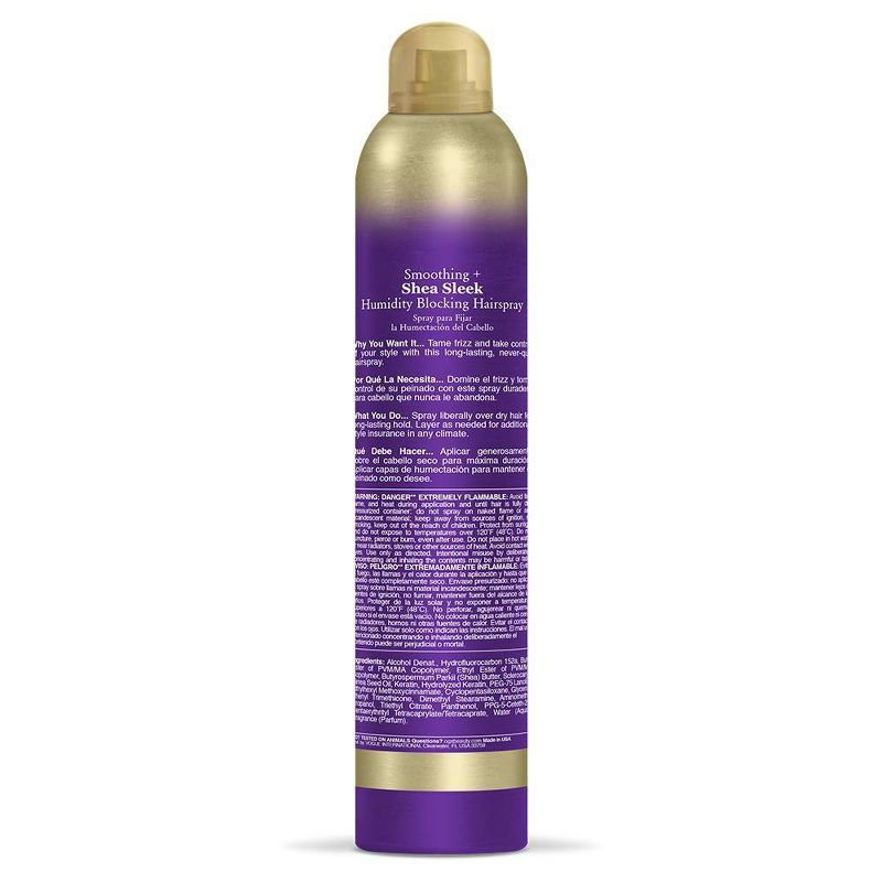 OGX Smoothing + Shea Sleek Humidity Blocking Hairspray - 8oz