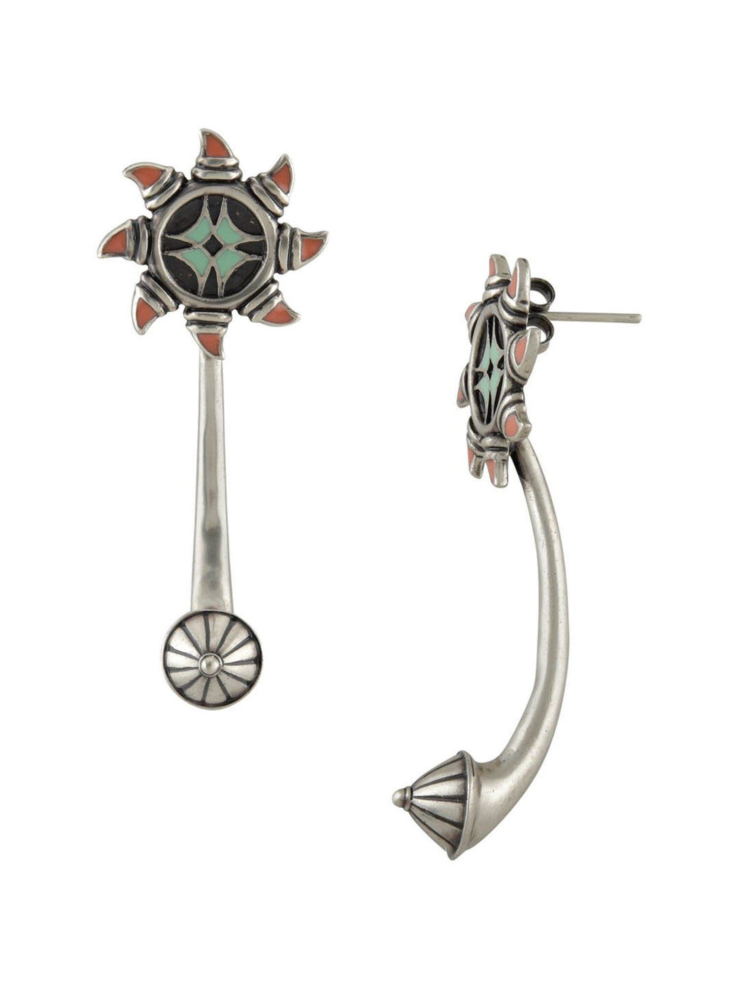 Tribe Amrapali Multi Chandrika Sun Dangler Earrings