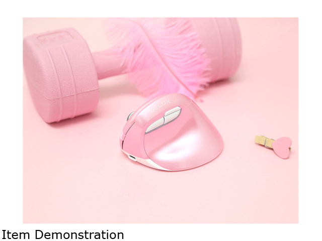 DELUX Wireless Small Vertical Mouse, Type-C Rechargeable Dual Mode Silent Ergonomic Mice with Bluetooth 4.0 and USB Nano Receiver, 4 Adjustable DPI and 6 Buttons (M618mini-White)