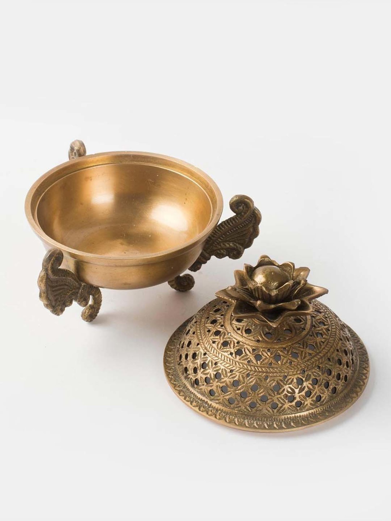 Fabindia Home Mehnoor Golden Metal Fumer