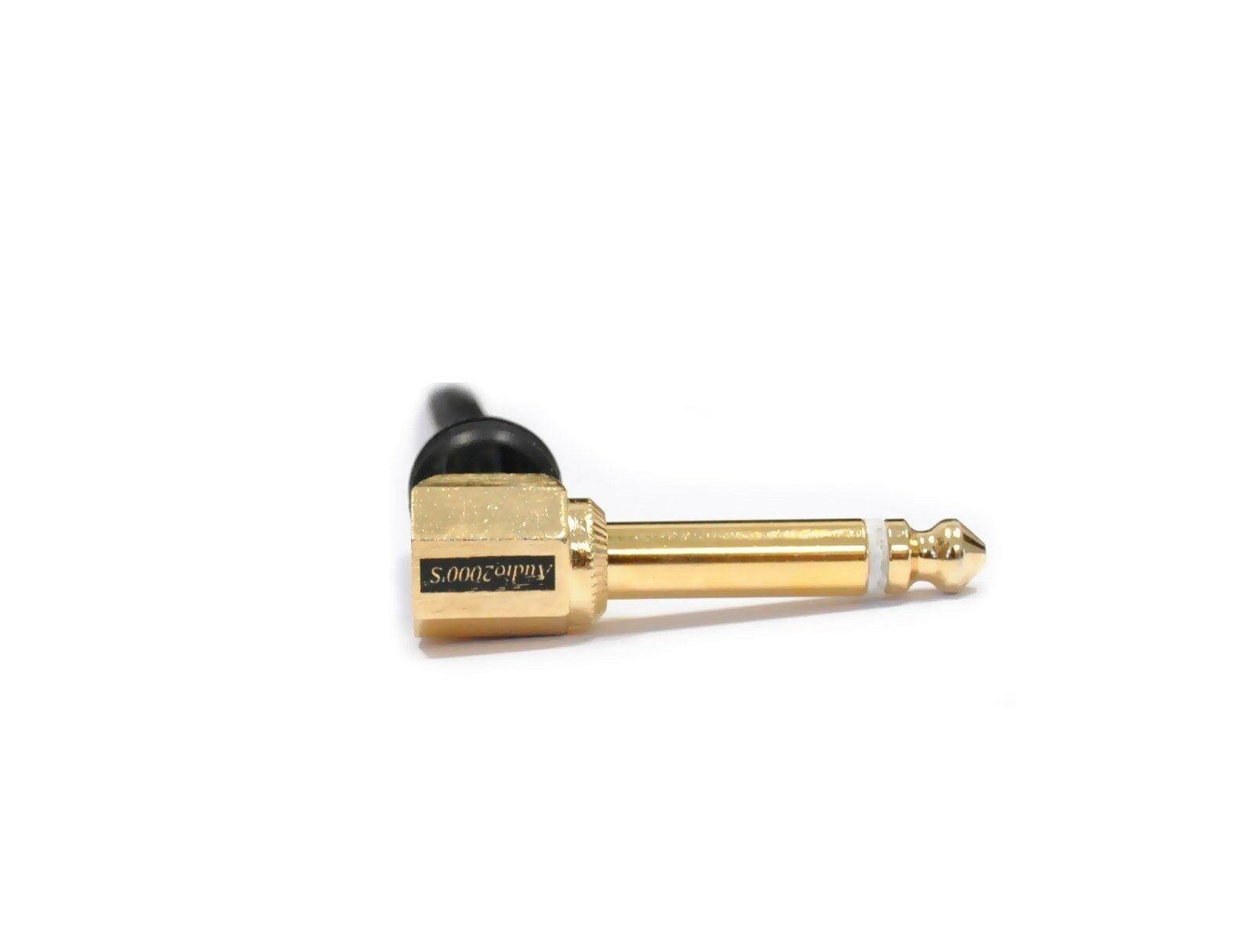 Audio2000s C27006 1/4" TS Right Angle 6Ft Instrument Cable