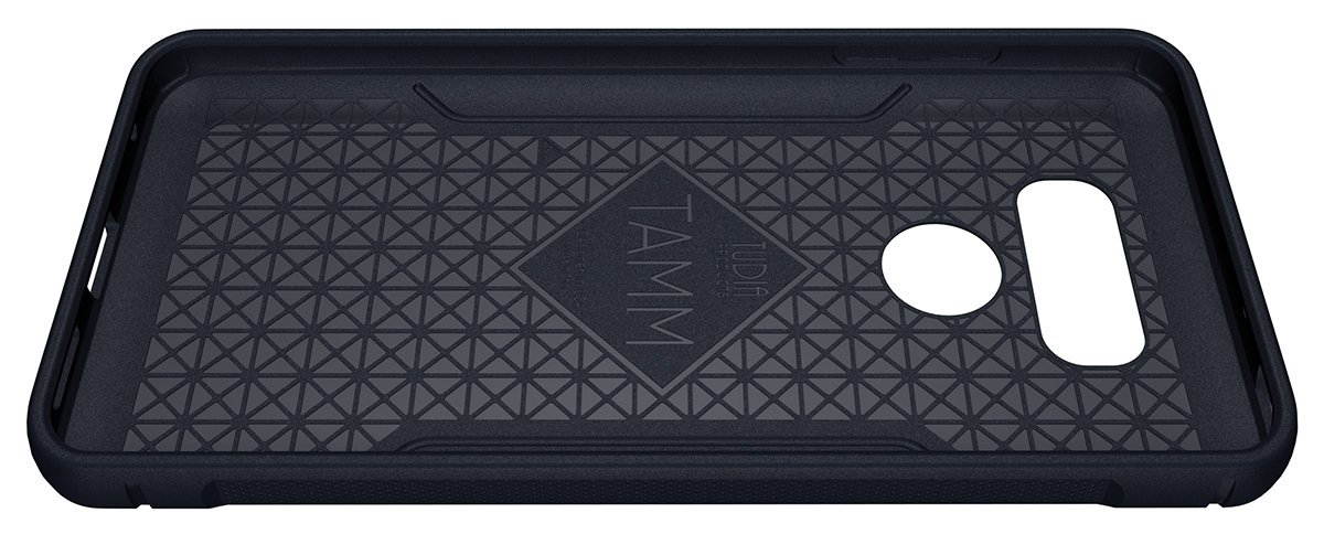 TUDIA Carbon Fiber Design Lightweight [TAMM] TPU Bumper Shock Absorption Case for LG G6 (Black)