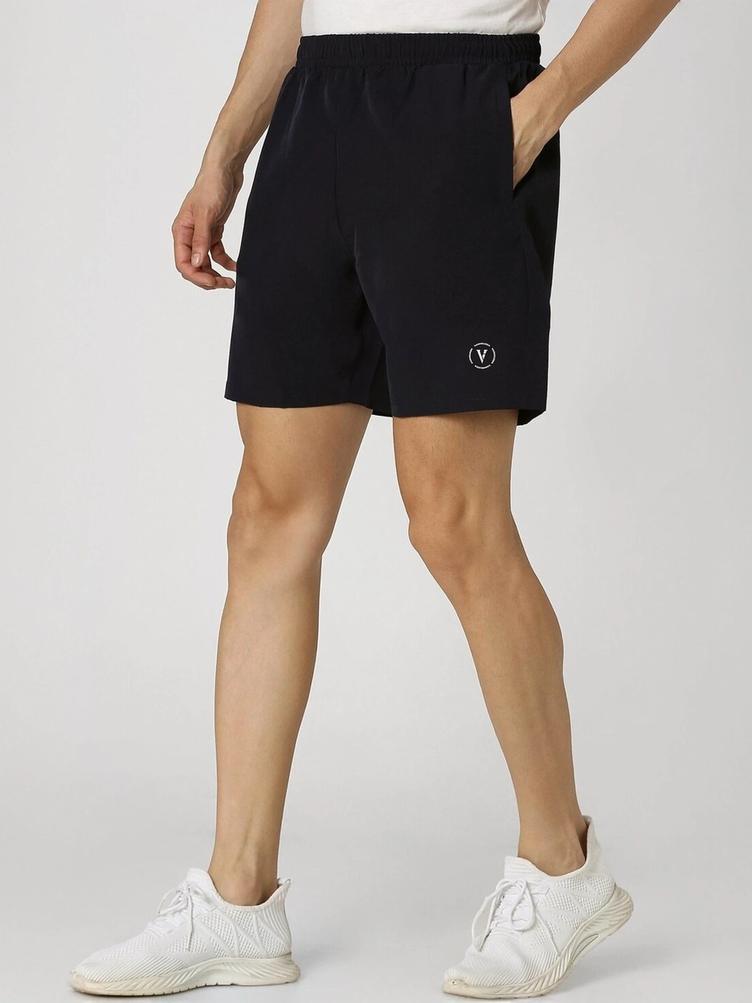 Van Heusen Navy Regular Fit Shorts